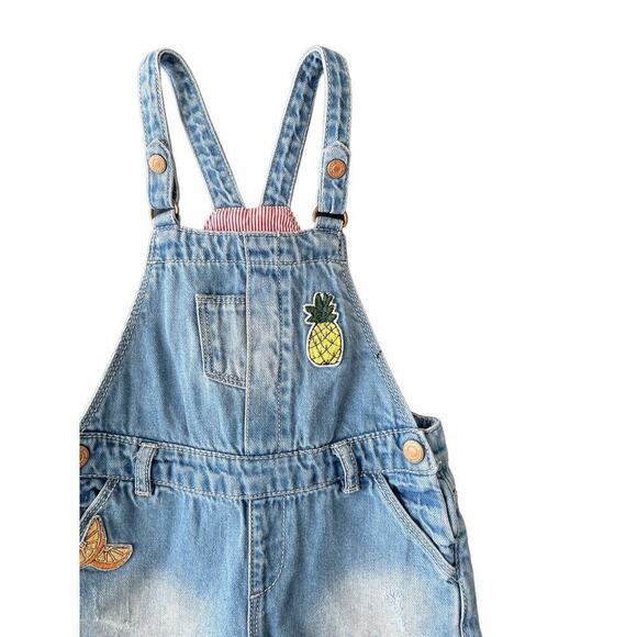 Zara Denim Fruit Coveralls 12-18m - Picture 2 of 5